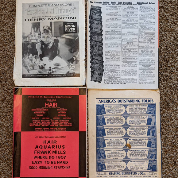 Lot 13 Music Sheets W/Movie Music Hatari John Wayne; Dolly Sisters Betty Grable - Picture 9 of 10